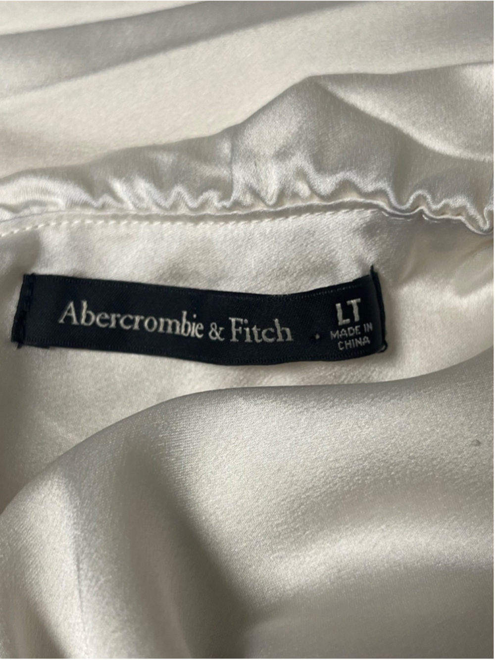 Abercrombie & Fitch Giselle Ivory One Shoulder Pleated Maxi Dress Sz Large Tall - Picture 7 of 8